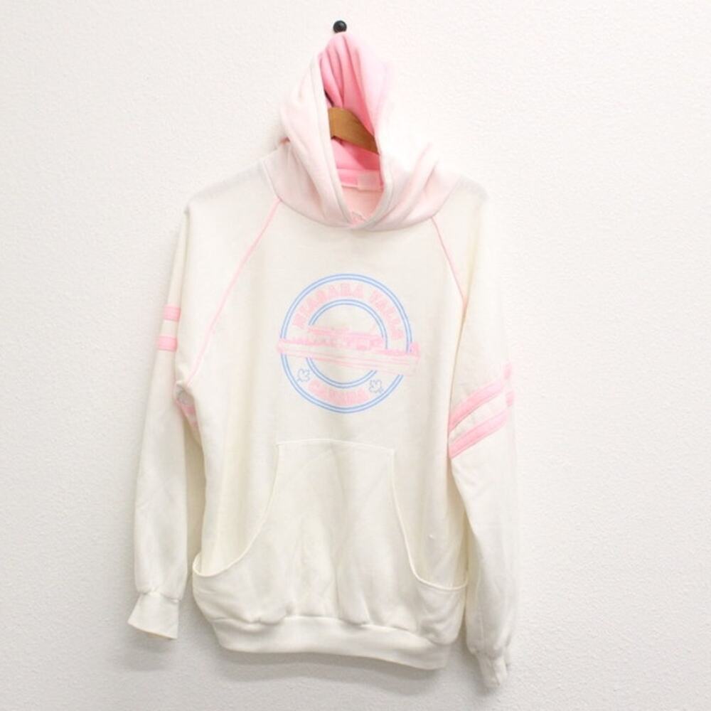 Vintage 80s Niagara Falls Canada White Souvenir Hoodie Men’s XL